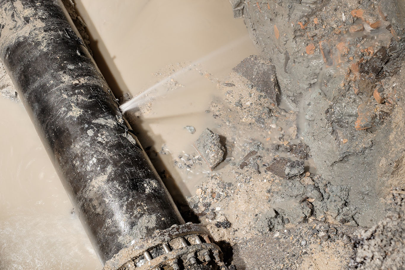 Broken pipe in home